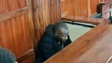 TEARFUL OFFICER BARAZA FACES COURT ALONE AFTER DEADLY SHOOTING Officer Klinzy Masinde Baraza